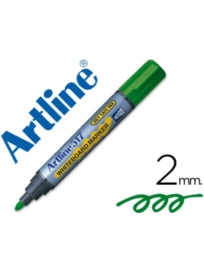 Rotulador artline pizarra ek-517 verde punta redonda 2 mm tinta de bajo olor