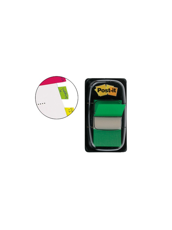 Banderitas separadoras 680-3 verdes dispensador de 50 unidades Banderitas separadoras 680-3 verdes dispensador de 50 unidades