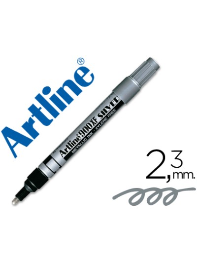 Rotulador artline marcador permanente tinta metalica ek-900 plata punta redonda 2.3 mm