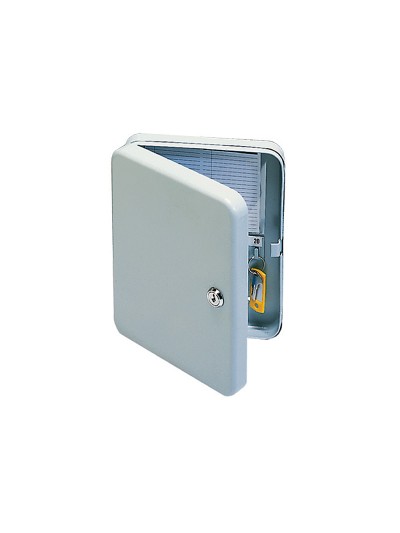 Armario metalico portallaves q-connect chapa de acero cerradura de seguridad 200x160x60 mm para 20 llaves