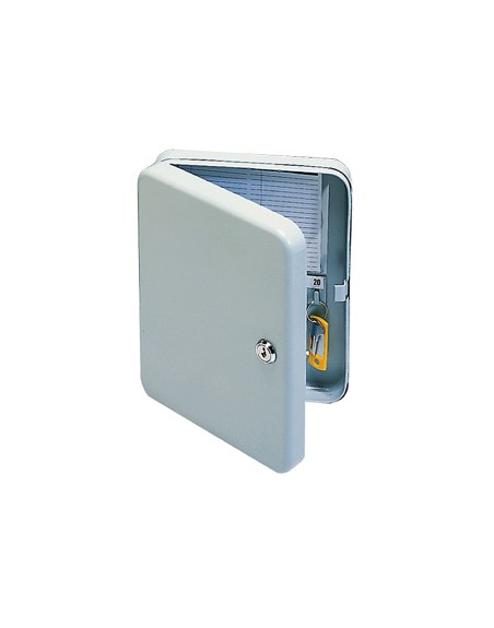 Armario metalico portallaves q-connect chapa de acero cerradura de seguridad 200x160x60 mm para 20 llaves