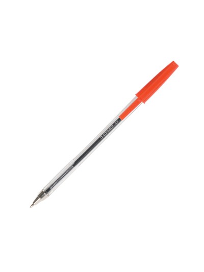 Boligrafo transparente q-connect rojo medio kf26041