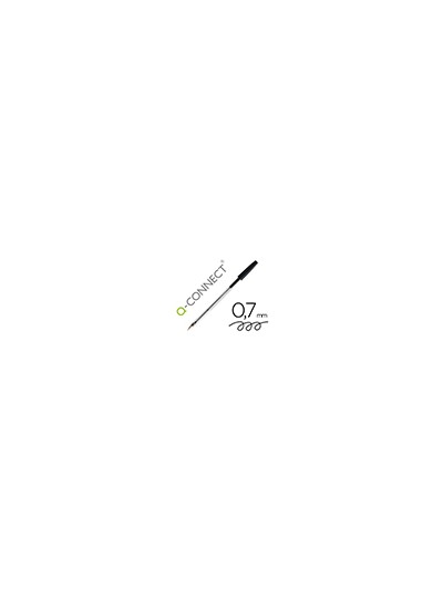 Boligrafo transparente q-connect negro medio kf26040