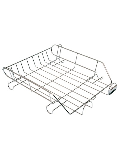 Bandeja sobremesa metalica q-connect cromada 370x275 mm