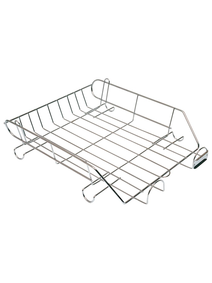 Bandeja sobremesa metalica q-connect cromada 370x275 mm Bandeja sobremesa metalica q-connect cromada 370x275 mm