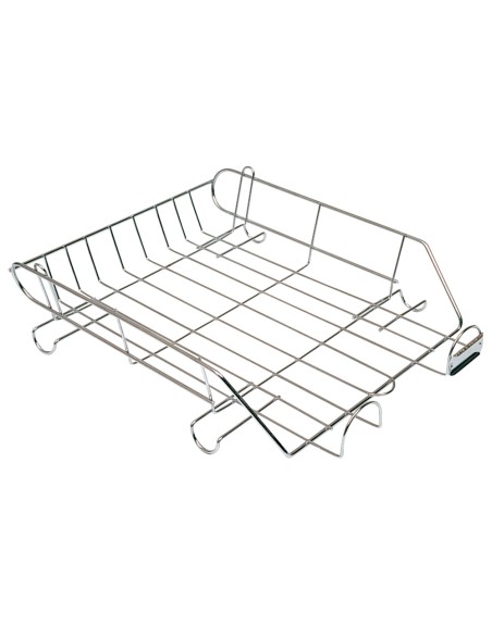 Bandeja sobremesa metalica q-connect cromada 370x275 mm
