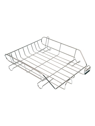 Bandeja sobremesa metalica q-connect cromada 370x275 mm