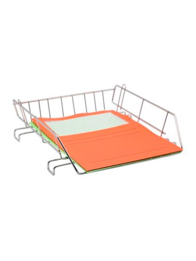 Bandeja sobremesa metalica q-connect cromada 370x275 mm