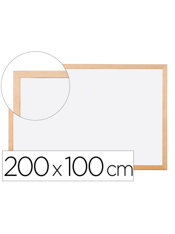 Pizarra blanca q-connect laminada marco de madera 200x100 cm Pizarra blanca q-connect laminada marco de madera 200x100 cm
