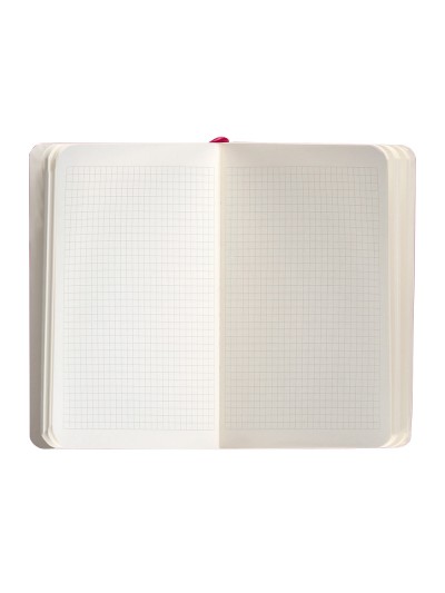 Cuaderno con gomilla antartik notes tapa blanda a6 cuadricula burdeos 100 hojas 80 gr fsc
