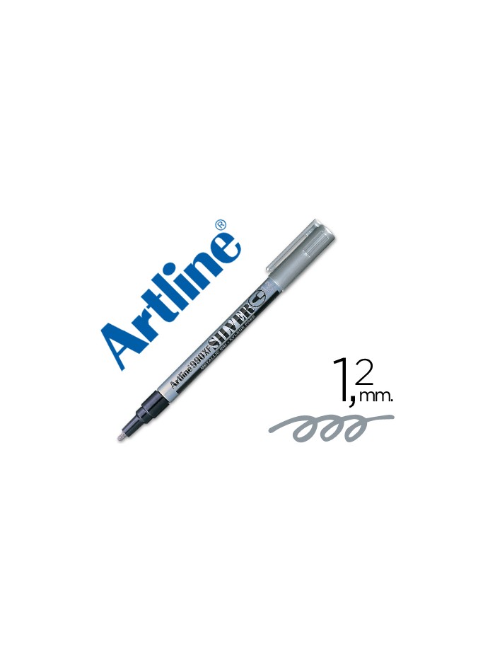 Rotulador artline marcador permanente tinta metalica ek-990 plata punta redonda 1.2 mm Rotulador artline marcador permanente tinta metalica ek-990 plata punta redonda 1.2 mm