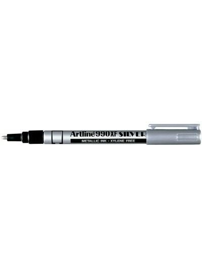 Rotulador artline marcador permanente tinta metalica ek-990 plata punta redonda 1.2 mm