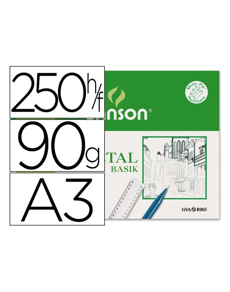 Papel vegetal guarro din a3 90-95 gr hoja