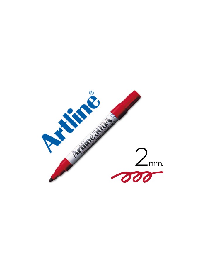 Rotulador artline pizarra ek-500 rojo punta redonda 2 mm recargable Rotulador artline pizarra ek-500 rojo punta redonda 2 mm recargable
