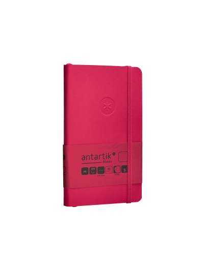 Cuaderno con gomilla antartik notes tapa blanda a6 hojas lisas burdeos 100 hojas 80 gr fsc