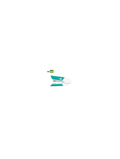 Grapadora liderpapel con regalo de extraegrapas y caja de 1000 grapas 26/6 capacidad 20h color turquesa