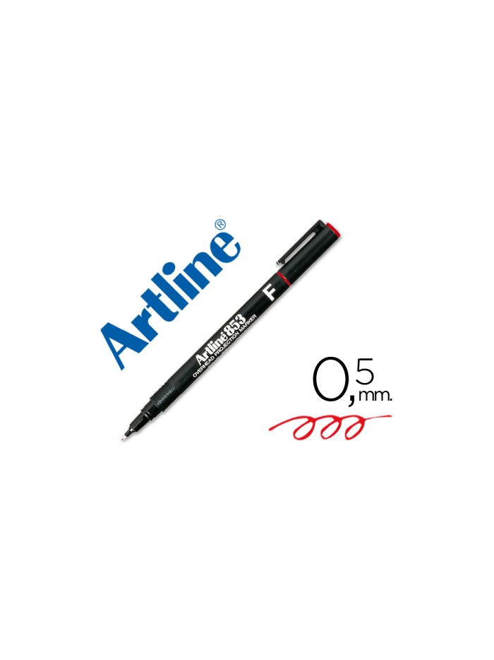 Rotulador artline retroproyeccion punta fibra permanente ek-853 rojo -punta redonda 0.5 mm Rotulador artline retroproyeccion punta fibra permanente ek-853 rojo -punta redonda 0.5 mm