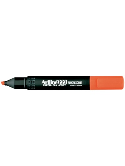 Rotulador artline fluorescente ek-660 rojo punta biselada