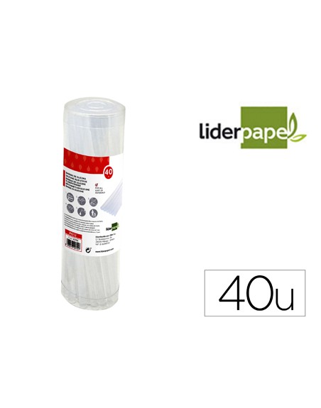 Barra termofusible liderpapel de 7 mm de diametro x 200 mm de alto bote de 40 unidades