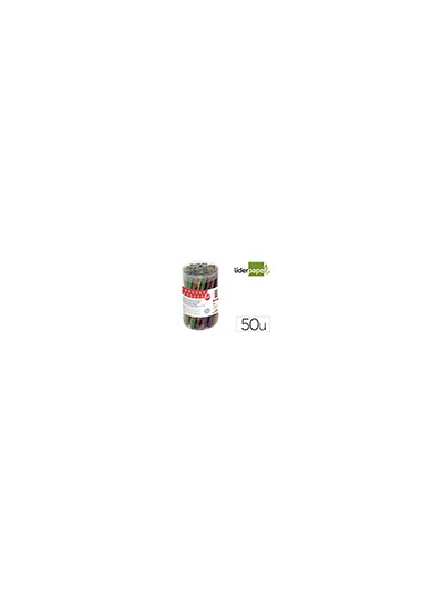Barra termofusible purpurina liderpapel 7 mm diametro x 100 mm de alto bote 50 unidades colores surtidos