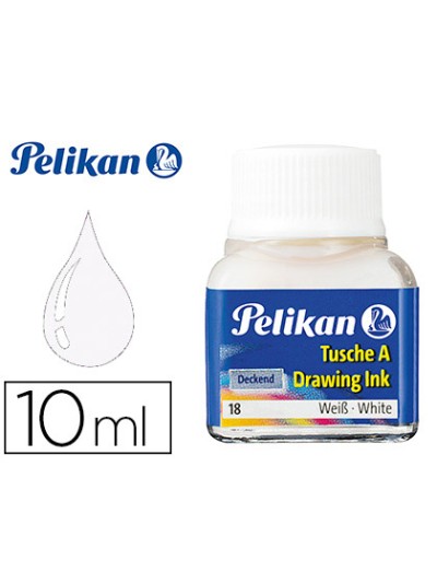 Tinta china pelikan blanco bote de 10 ml