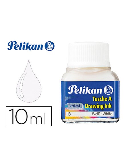 Tinta china pelikan blanco bote de 10 ml