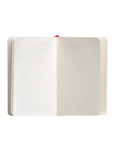 Cuaderno con gomilla antartik notes tapa blanda a6 cuadricula rojo 100 hojas 80 gr fsc