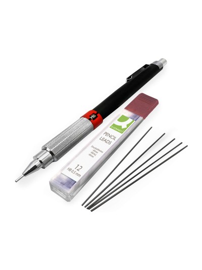 Minas q-connect grafito 0,5 mm hb estuche de 12 minas longitud 60 mm