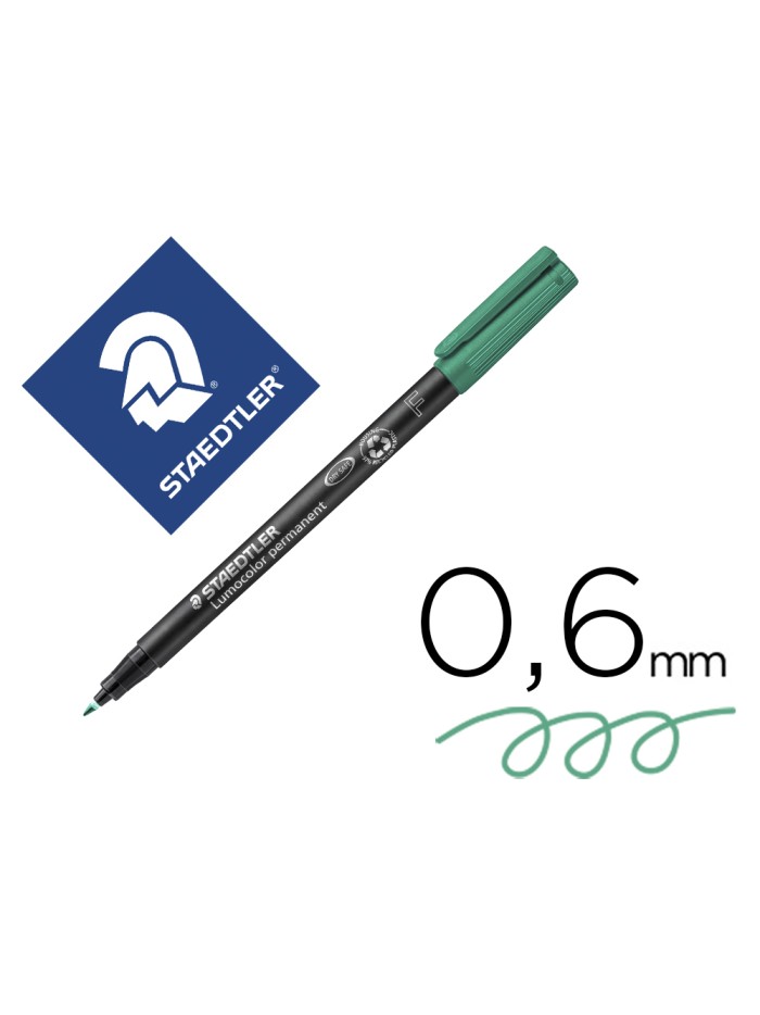 Rotulador staedtler lumocolor retroproyeccion punta de fibrapermanente 318-5 verde punta fina redonda 0.6 mm Rotulador staedtler lumocolor retroproyeccion punta de fibrapermanente 318-5 verde punta fina redonda 0.6 mm