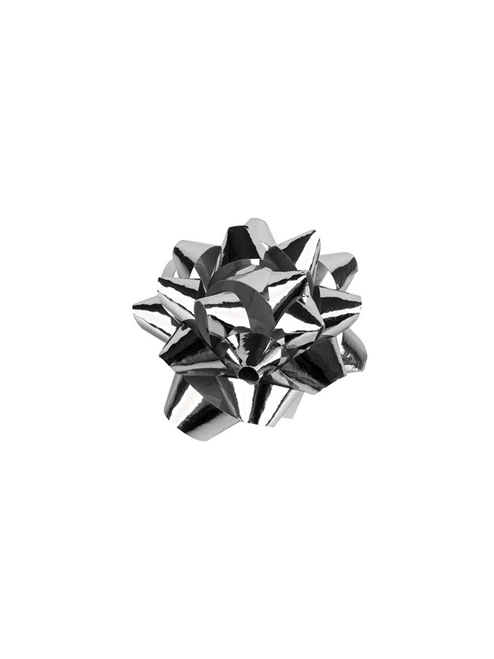 Lazo liderpapel fantasia mediano color plata metalizado