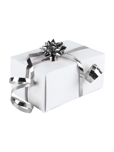 Lazo liderpapel fantasia mediano color plata metalizado