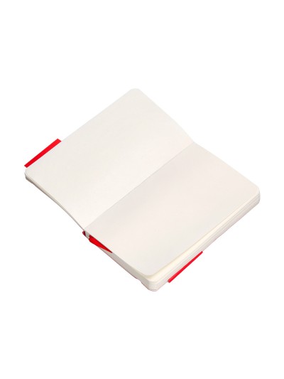 Cuaderno con gomilla antartik notes tapa blanda a6 hojas lisas rojo 100 hojas 80 gr fsc
