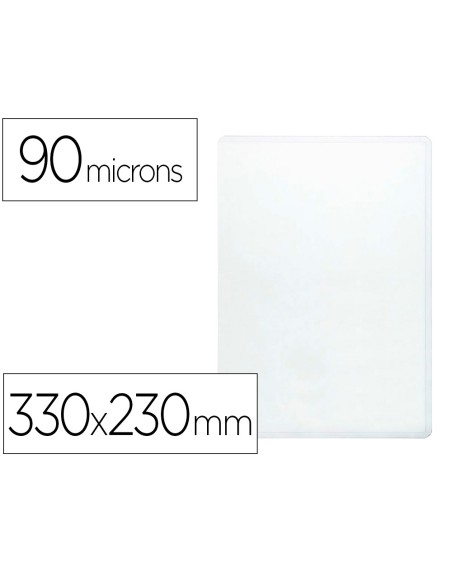 Funda portadocumento folio 90 micras pvc transparente
