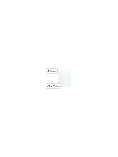 Funda portadocumento folio 90 micras pvc transparente