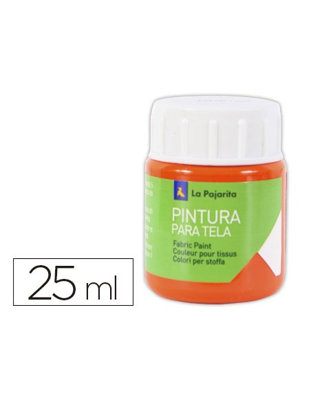 Pintura para tela la pajarita anaranjado 25 ml