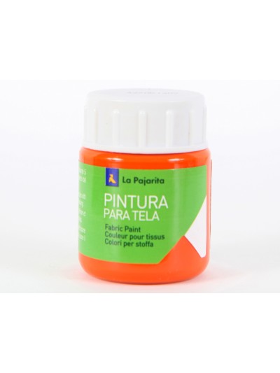 Pintura para tela la pajarita anaranjado 25 ml