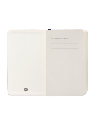 Cuaderno con gomilla antartik notes tapa blanda a6 rayas azul marino 100 hojas 80 gr fsc