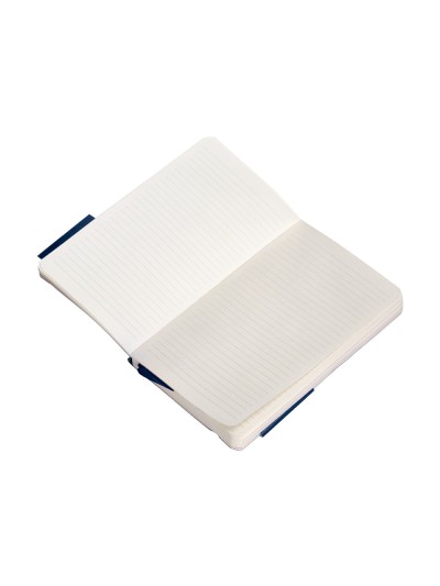 Cuaderno con gomilla antartik notes tapa blanda a6 rayas azul marino 100 hojas 80 gr fsc