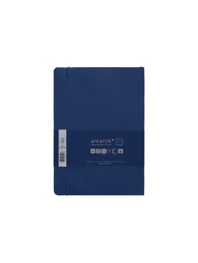 Cuaderno con gomilla antartik notes tapa blanda a5 hojas rayas azul marino 80 hojas 80 gr fsc