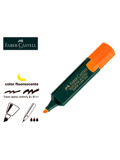 Rotulador faber fluorescente 48-15 naranja