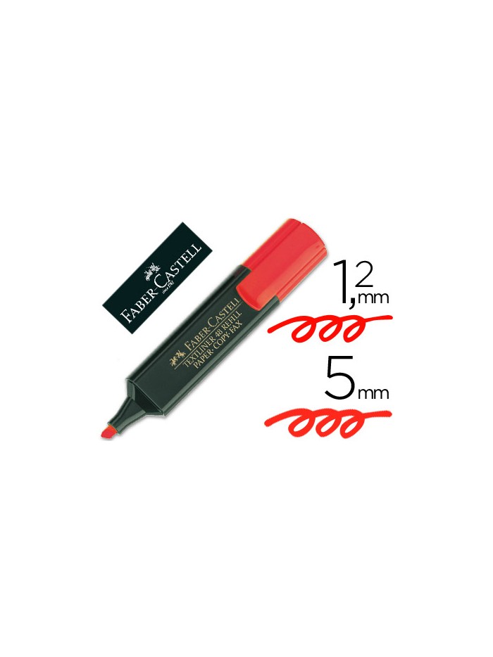 Rotulador faber fluorescente 48-21 rojo Rotulador faber fluorescente 48-21 rojo