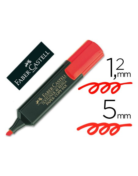 Rotulador faber fluorescente 48-21 rojo