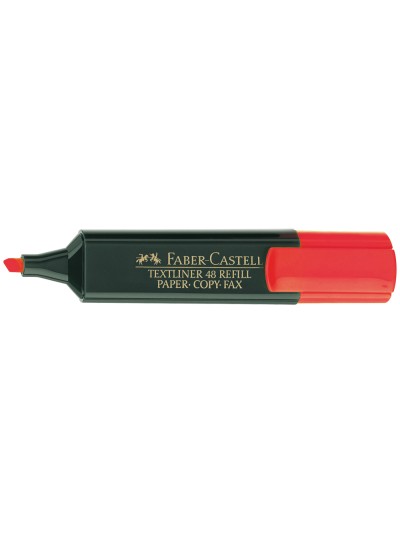 Rotulador faber fluorescente 48-21 rojo