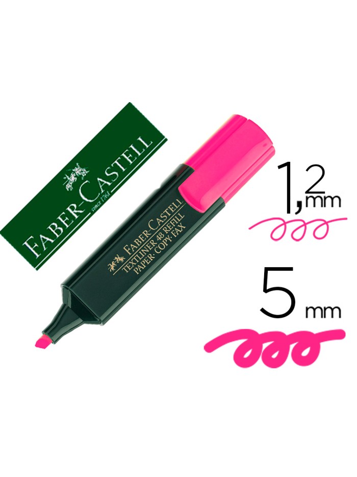 Rotulador faber fluorescente 48-28 rosa Rotulador faber fluorescente 48-28 rosa