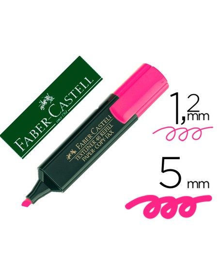 Rotulador faber fluorescente 48-28 rosa