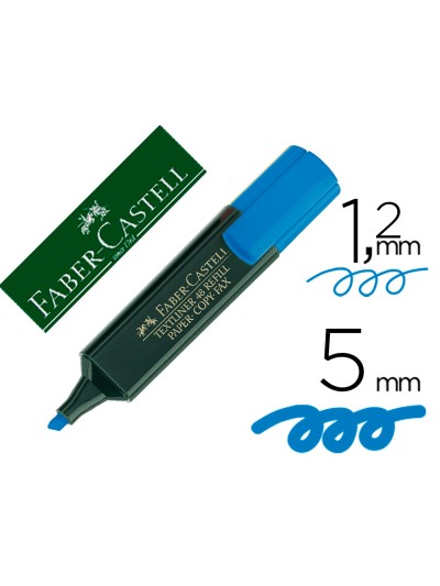Rotulador faber fluorescente 48-51 azul