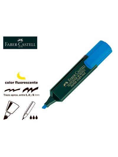 Rotulador faber fluorescente 48-51 azul