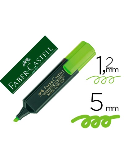 Rotulador faber fluorescente 48-63 verde