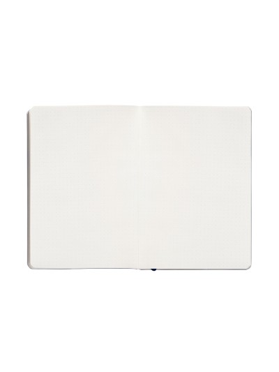 Cuaderno con gomilla antartik notes tapa blanda a5 hojas puntos azul marino 80 hojas 80 gr fsc
