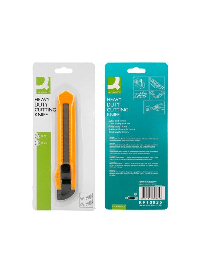 Cuter q-connect plastico ancho cuchilla 18 mm xd-11 blister 1 unidad